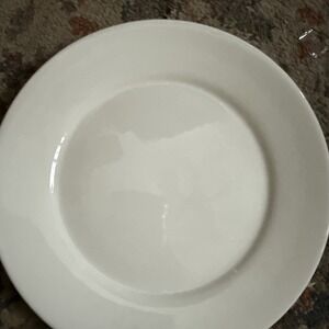 Set of 12 White Ceramic Plates – 8 Inch – Modern Restaurant Style